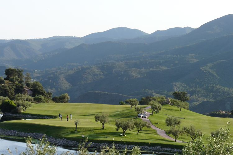 Alhaurin Golf Spanje Costa Del Sol Green Uitzicht Bergen