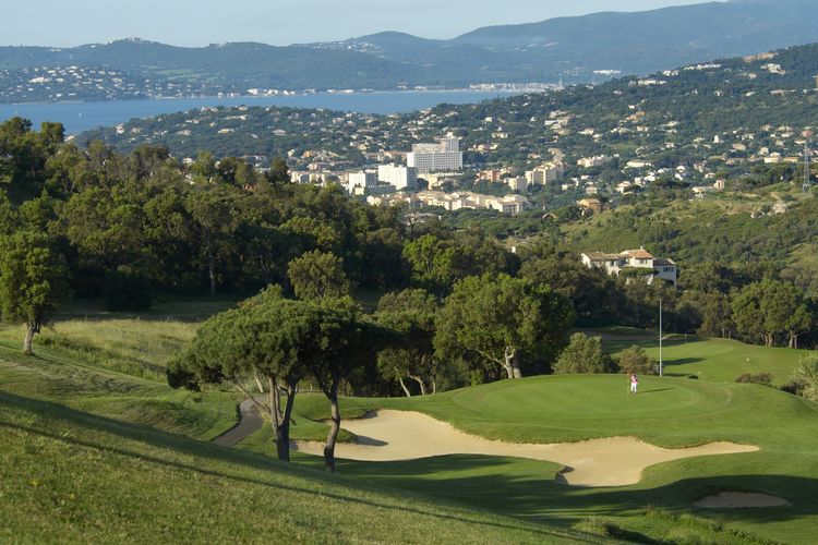 Frankrijk Cotedazur Golfbaan Saintmaxime Bunker Green Zeezicht
