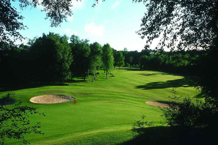 Frankrijk Noordfrankrijk Golfbaan Champdebataille Achteraanzicht Hole6