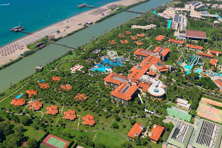 Gloria Golf Resort Turkije Belek Luchtfoto