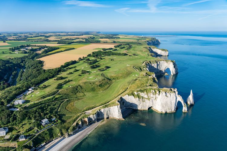 Golf Detretat Normandie Frankrijk Rots