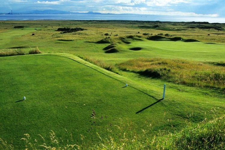 Gullane No 2 Golfvakanties Golfreizen Linkscourse Schotland Tee