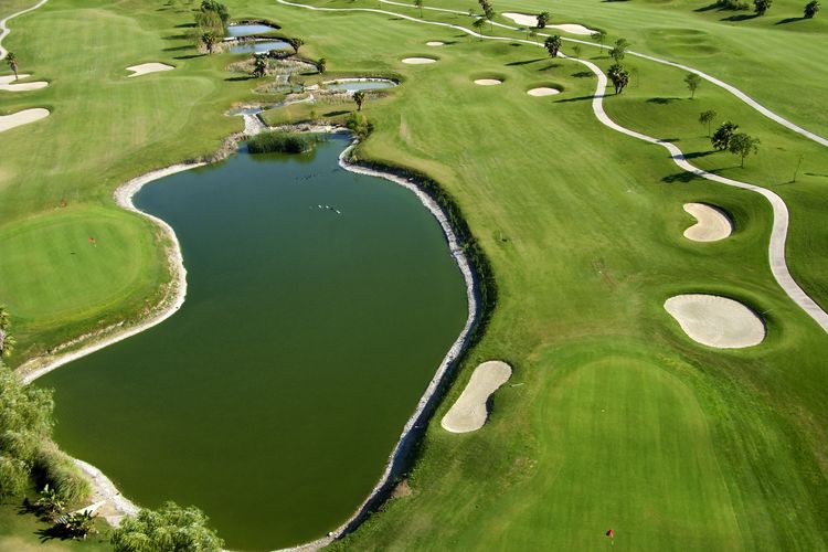 Sherry Golf Jerez Golf Spanje Costa De La Luz Zuid Vijver