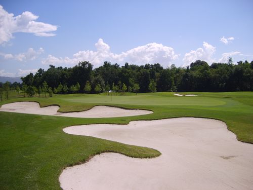 Italie Toscane Golfbaan Pavoniere Bunker.JPG