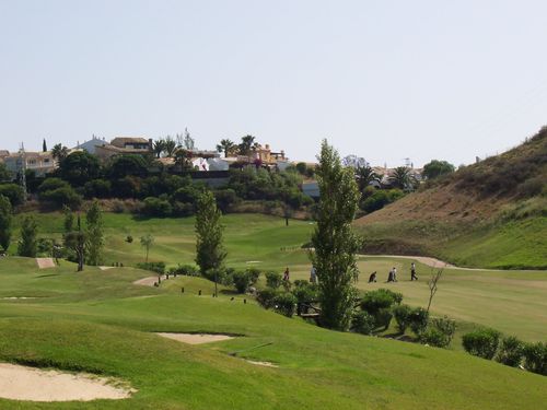Cabopino Golf Spanje Costa Del Sol Hole Uitzicht Dorp