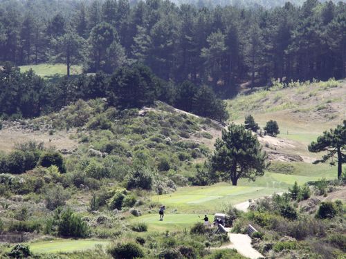 Frankrijik Noordfrankrijk Golfbaan Belledune Teebox Duinen