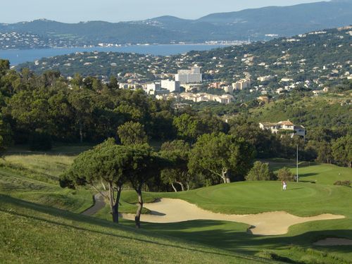 Frankrijk Cotedazur Golfbaan Saintmaxime Bunker Green Zeezicht