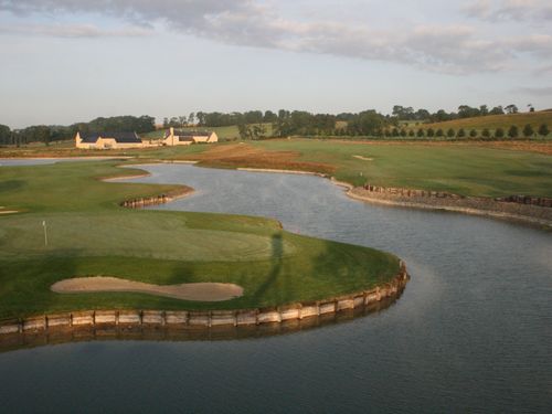 Frankrijk Normandie Golfbaan Omahabeach Green Clubhuis Fairway