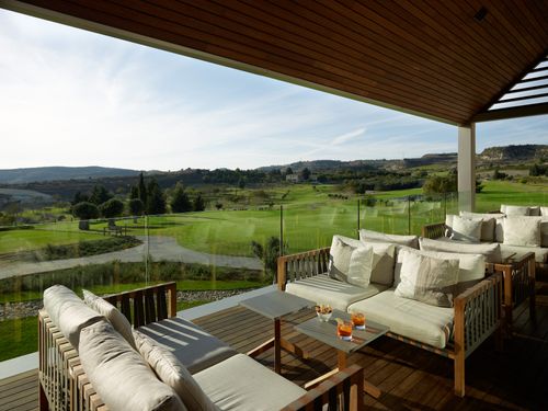 Minthis Hills Golfbaan Cyprus Paphos Terras