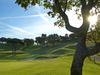 Frankrijk Cotedazur Golfbaan Saintmaxime Fairway Zonsondergang