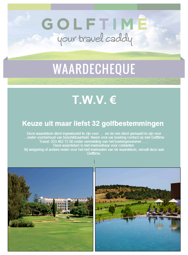 Het perfecte cadeau? Een cadeaubon van Golftime!